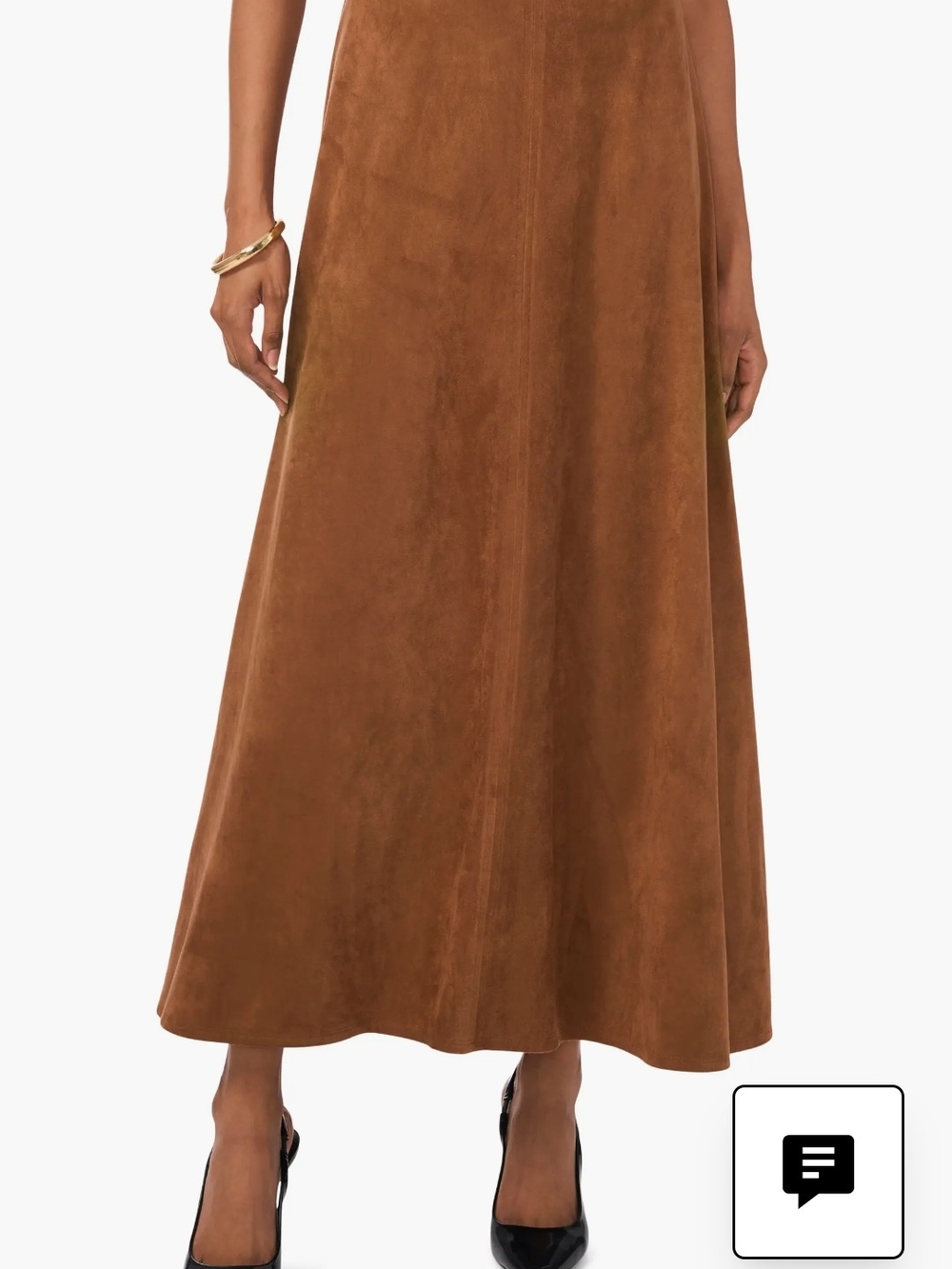 Vince Camuto Brown Suede Maxi Skirt